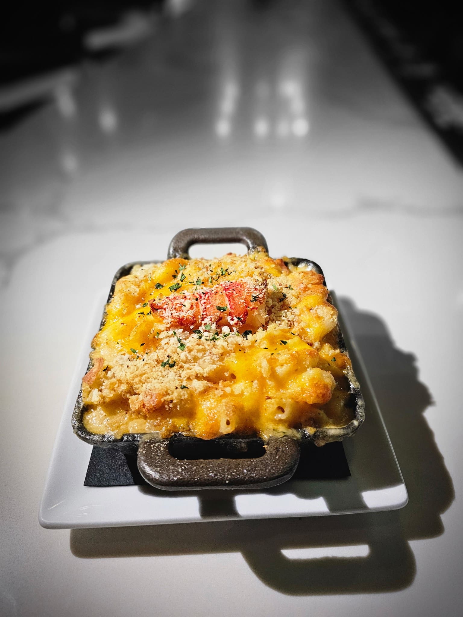 Lobster mac and cheese.